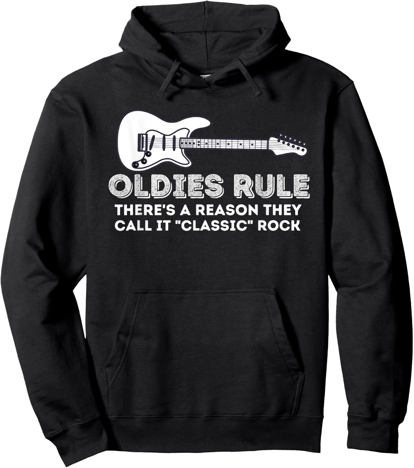 Oldies Rule - Funny Classic Rock Lover & Birthday Gift Hoodie - Hoodie | Black