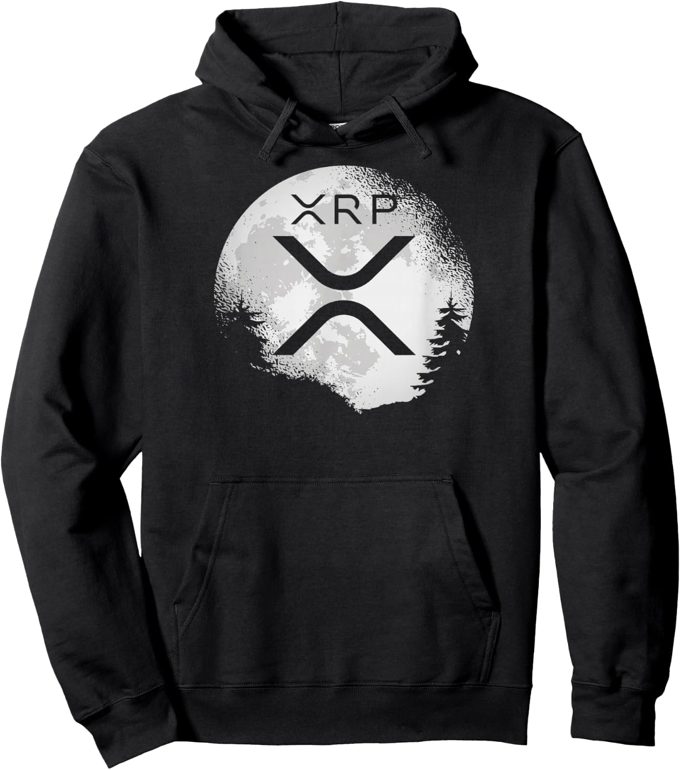 XRP Hodl To The Moon Crypto Hoodie - Hoodie | Black