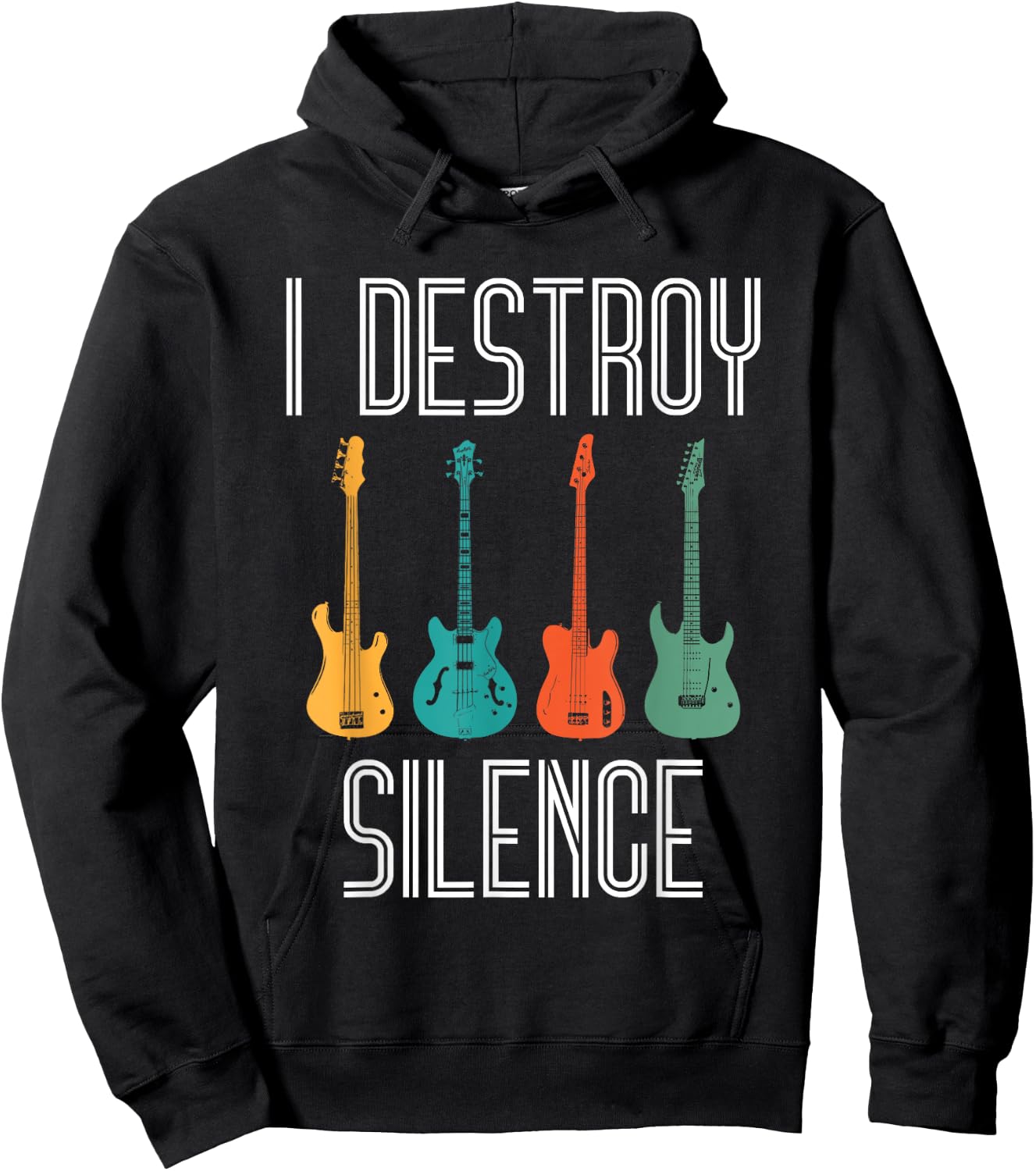Guitar Vintage Guitar Player Gift Hoodie - Hoodie | Black