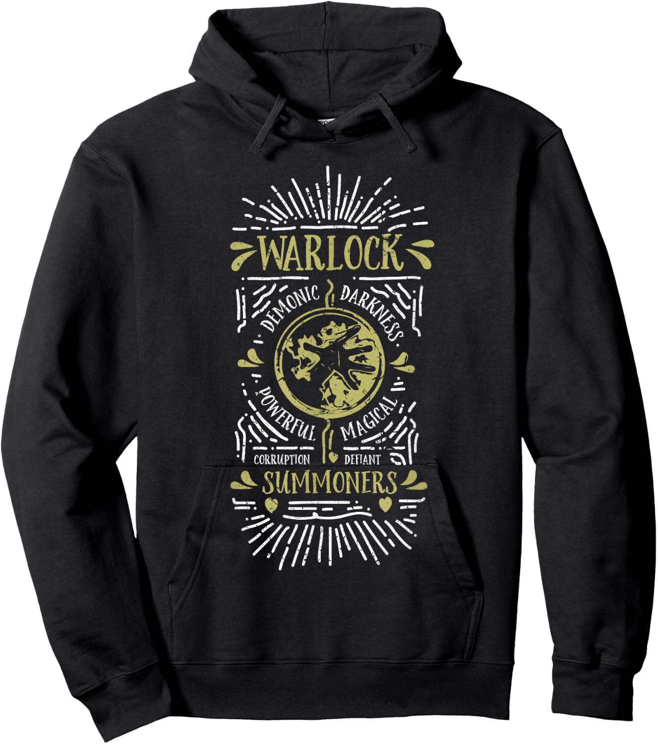 Wow Warlock Role Playing Gamer Hoodie - Hoodie | Black
