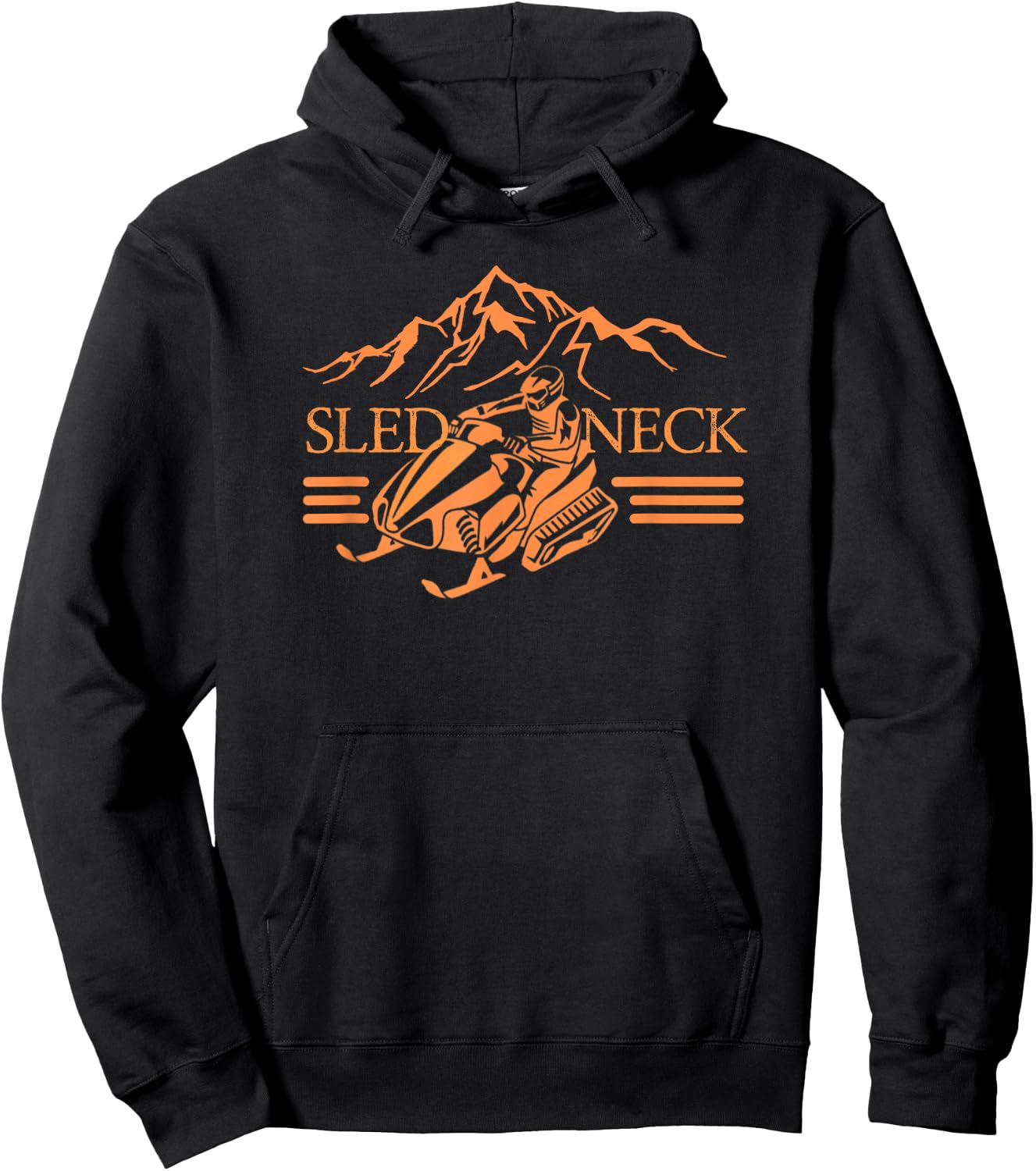 Sledneck Duo-tone Snowmobiling Slogan Hoodie - Hoodie | Black