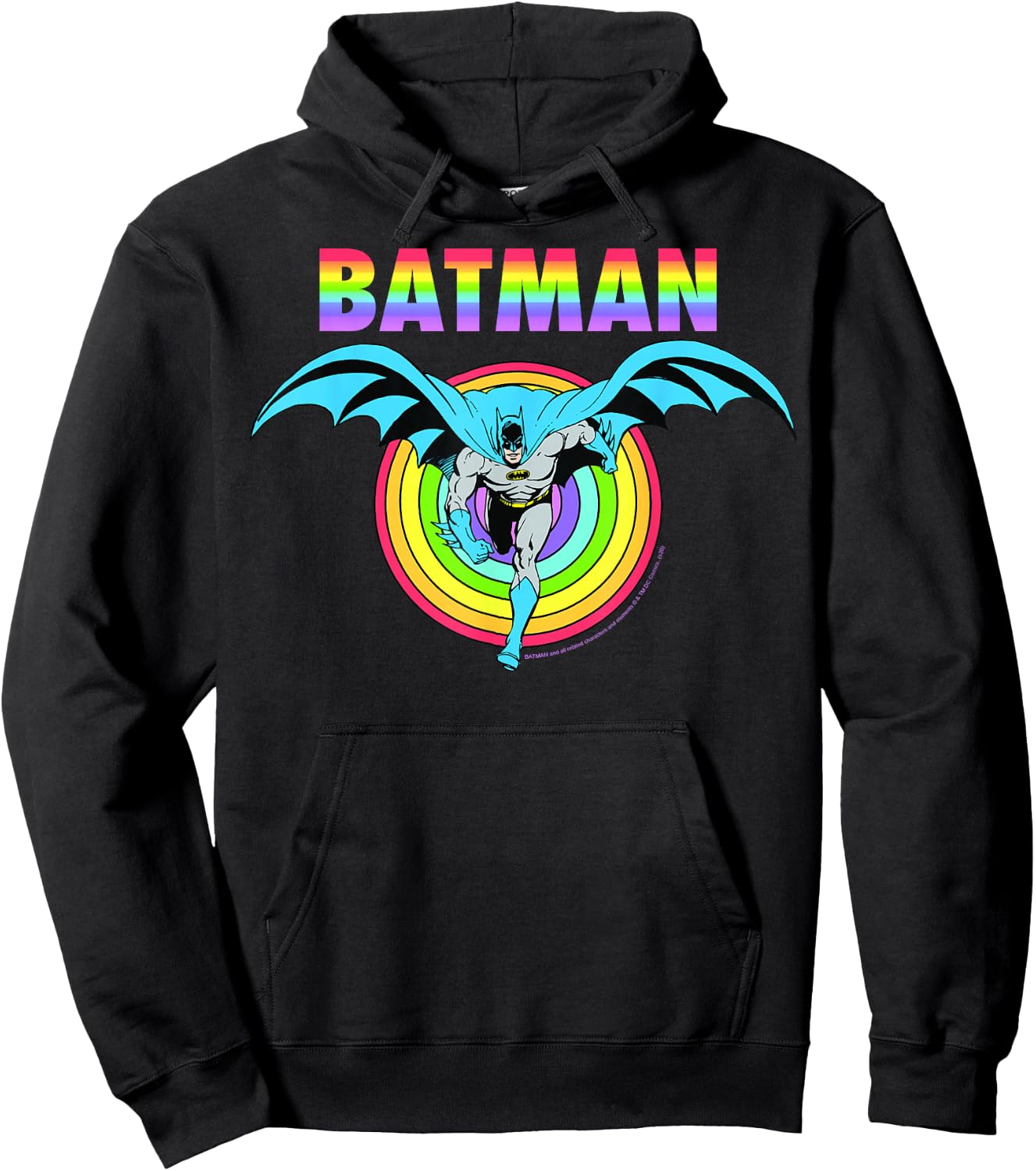 DC Comics Pride Batman Rainbow Run Hoodie - Hoodie | Black