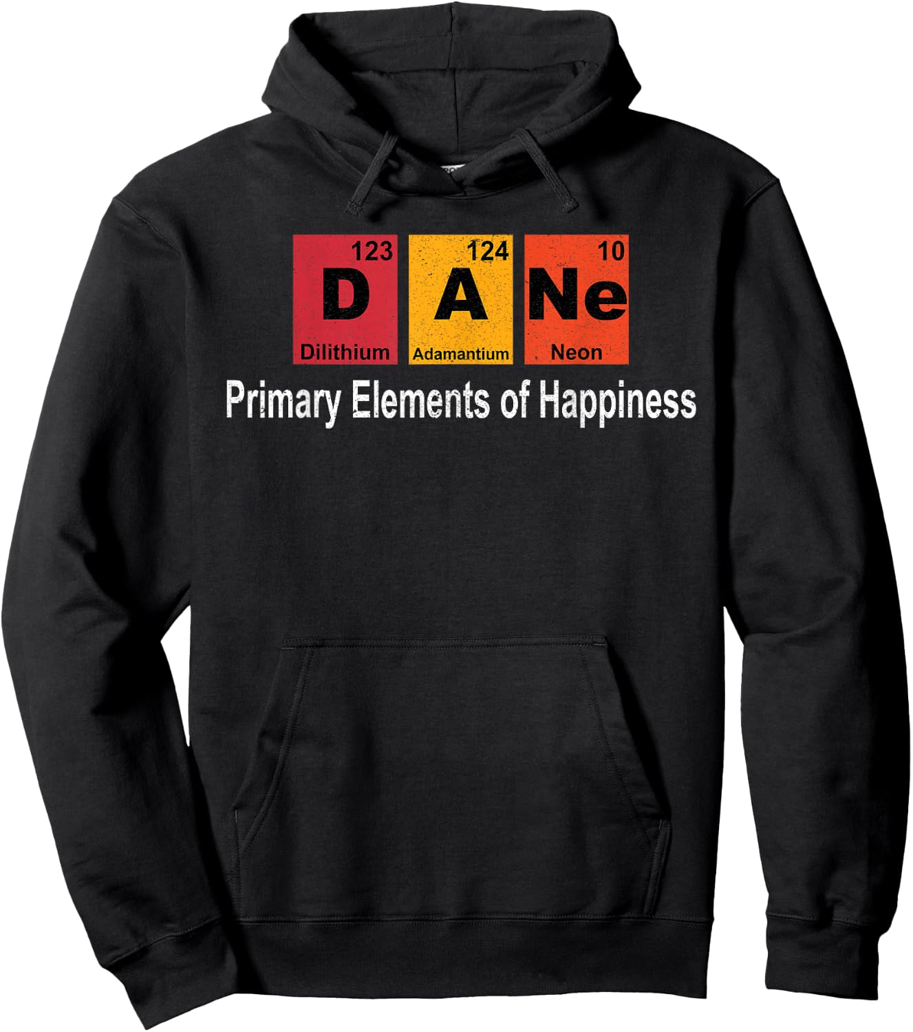 Vintage Great Dane Dog Science Funny Periodic Table Pet Gift Hoodie - Hoodie | Black