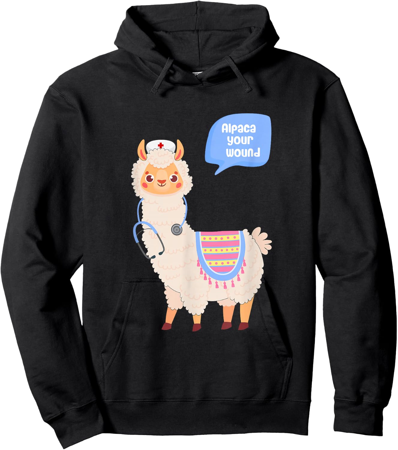 Alpaca Your Wound Cute Llama Wound Care Nurse Gift Hoodie - Hoodie | Black