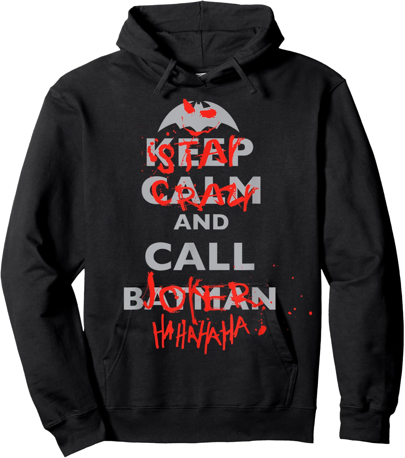 DC Joker Text Stay Crazy Hoodie - Hoodie | Black