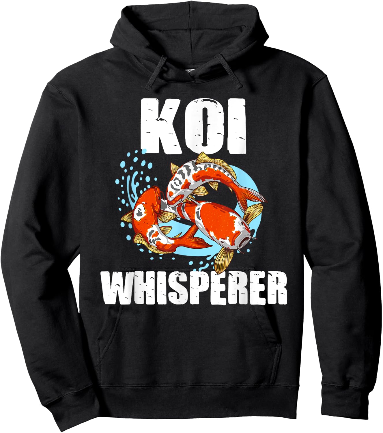 Funny Koi Fish Gift Men Women Cool Koi Whisperer Fish Lover Hoodie - Hoodie | Black