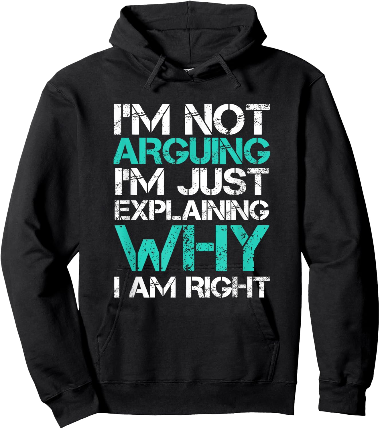 I'm Not Arguing I'm Just Explaining Why I Am Right Sarcastic Hoodie - Hoodie | Black