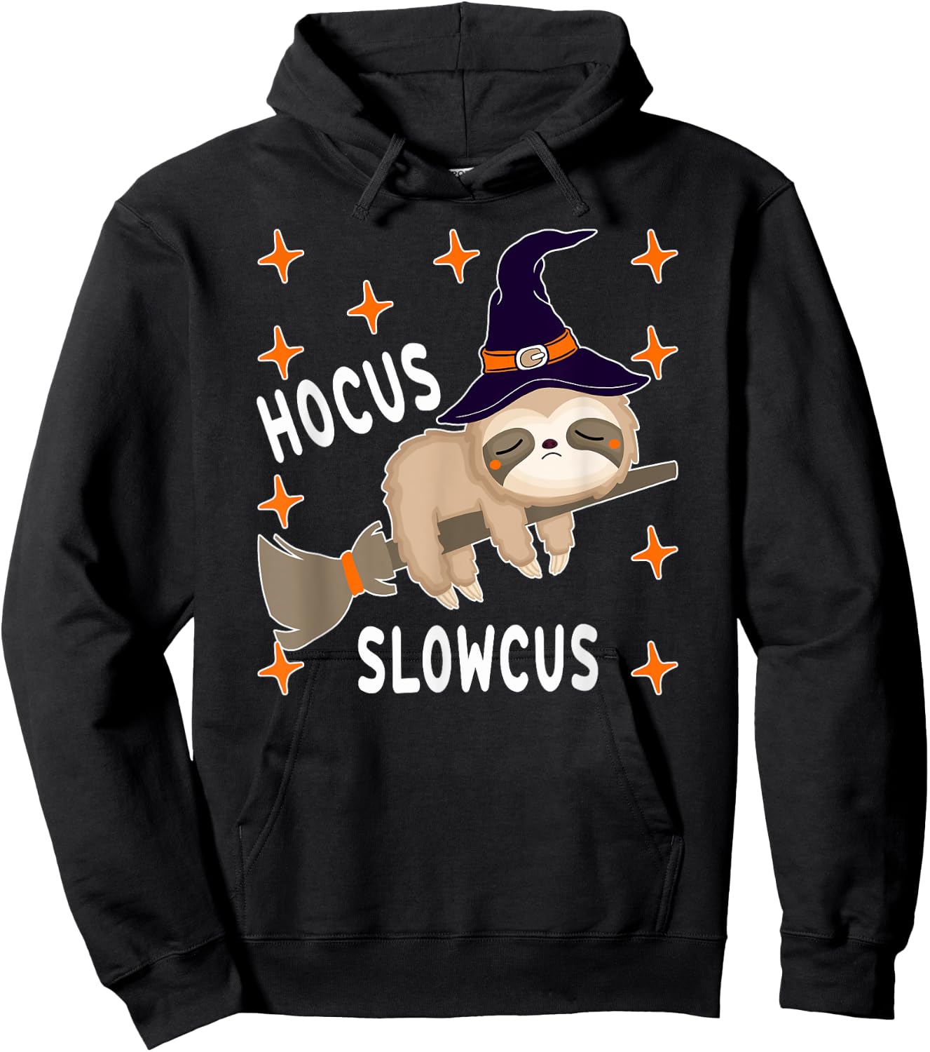 Hocus Slowcus Cute Funny Sloth Halloween 2021 Costume Gift Hoodie - Hoodie | Black