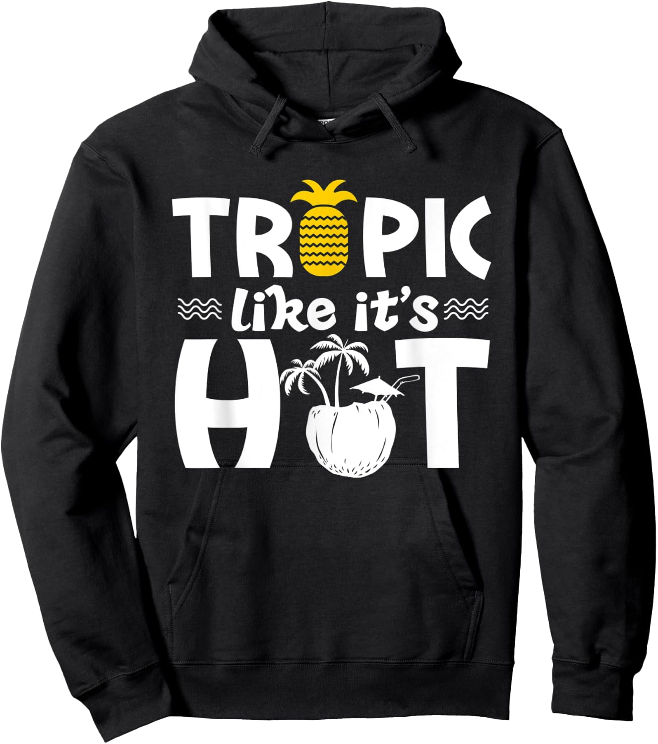 Tropic like it's hot - Vacation Beach Summer Women Hoodie - Hoodie | Black