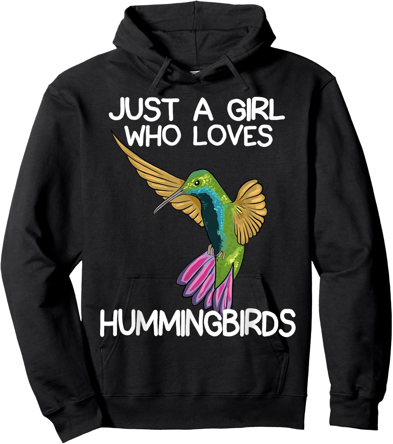 Just A Girl Who Loves Hummingbirds Lover Women Hummingbird Hoodie - Hoodie | Black