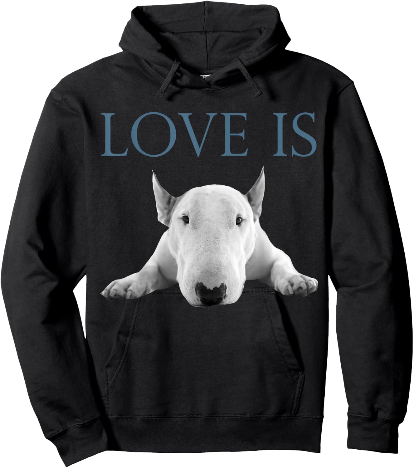 Love Is Bull Terrier Hoodie - Hoodie | Black