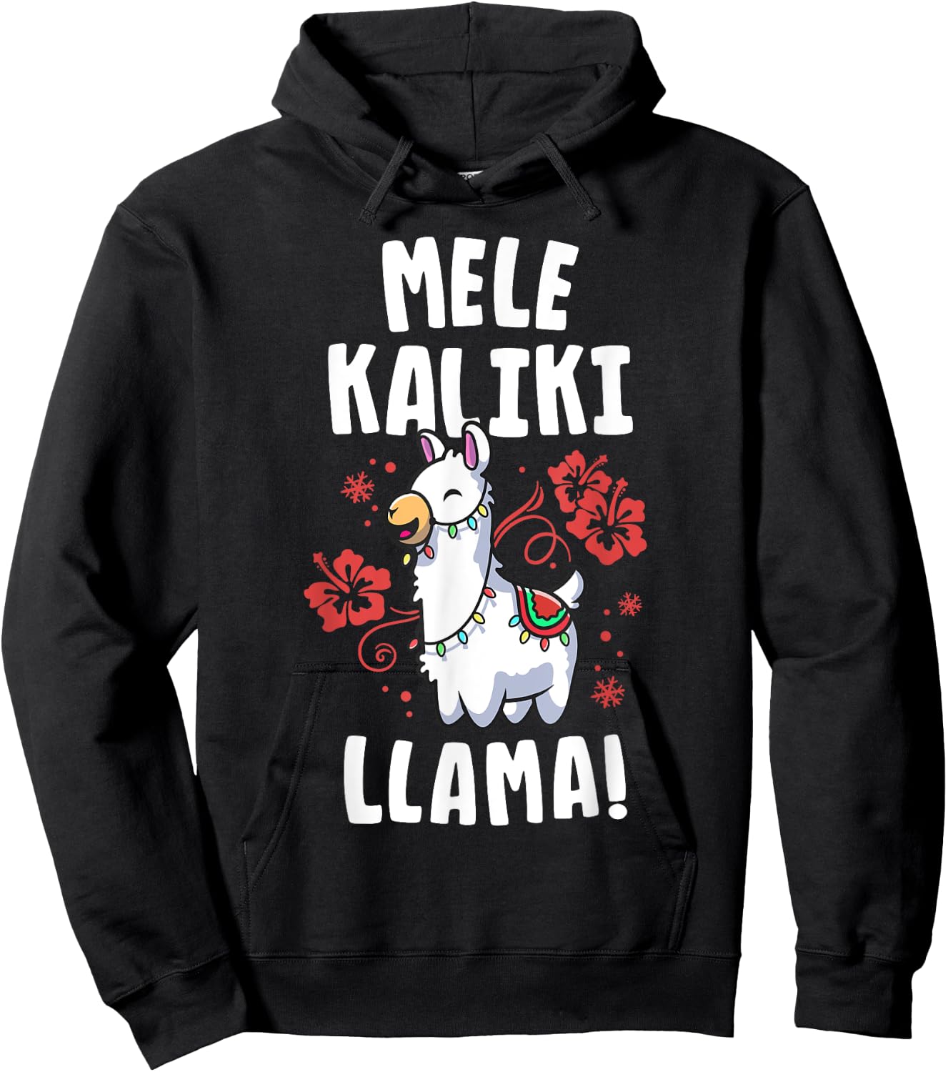 Mele Kalikimaka Shirt Hawaiian Xmas Christmas Hoodie - Hoodie | Black