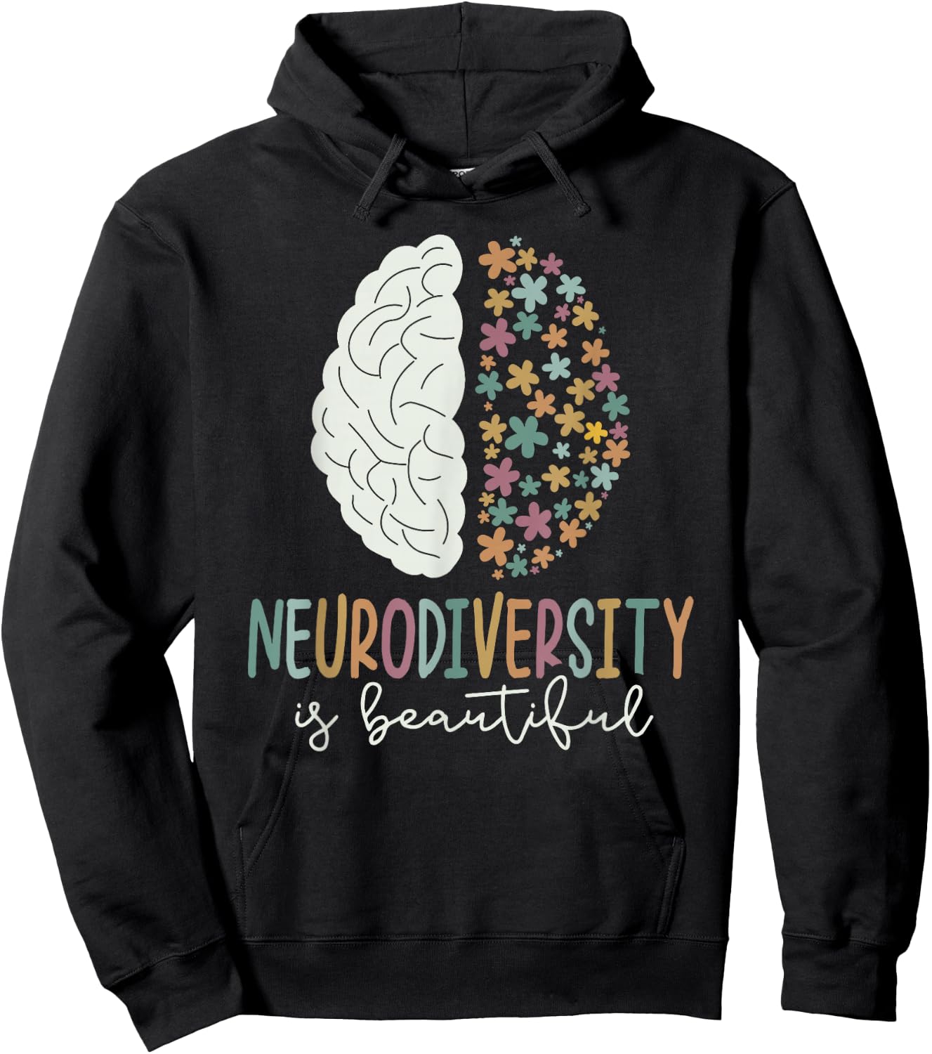 Neurodiversity is Beautiful SPED ADHD Autism Awareness month Hoodie - Hoodie | Black