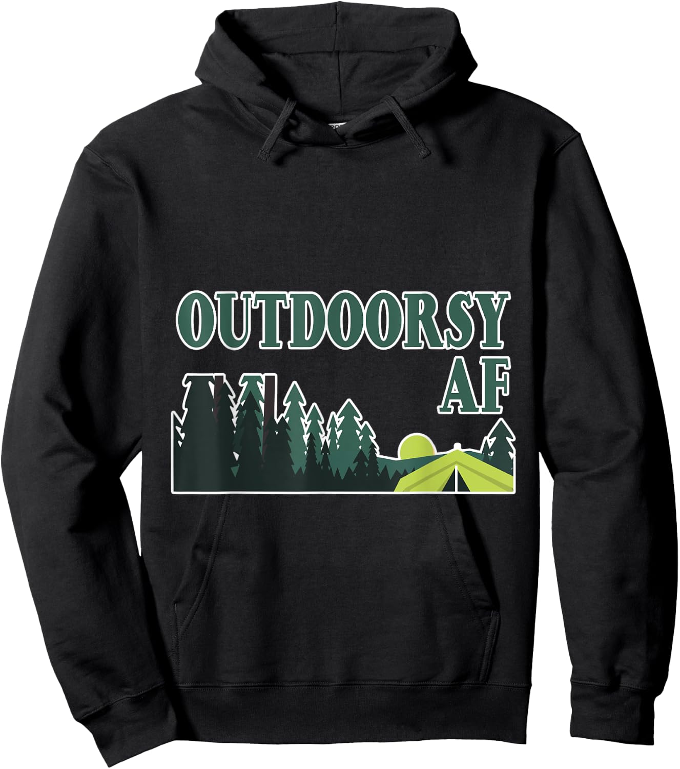 Outdoorsy Af Hoodie - Hoodie | Black