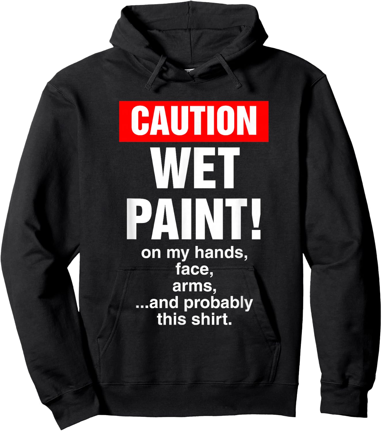House Painter Caution Wet Paint Decorating Profession Retro Hoodie - Hoodie | Black