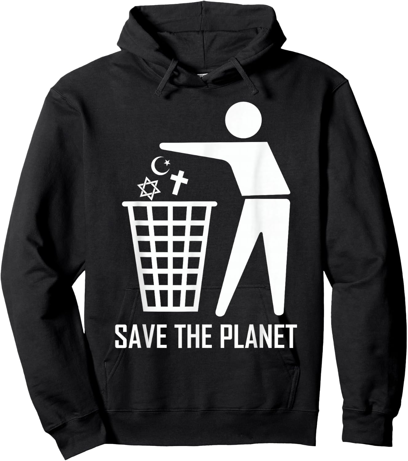 Save The Planet Trash Religion War, Spread Love And Peace Hoodie - Hoodie | Black