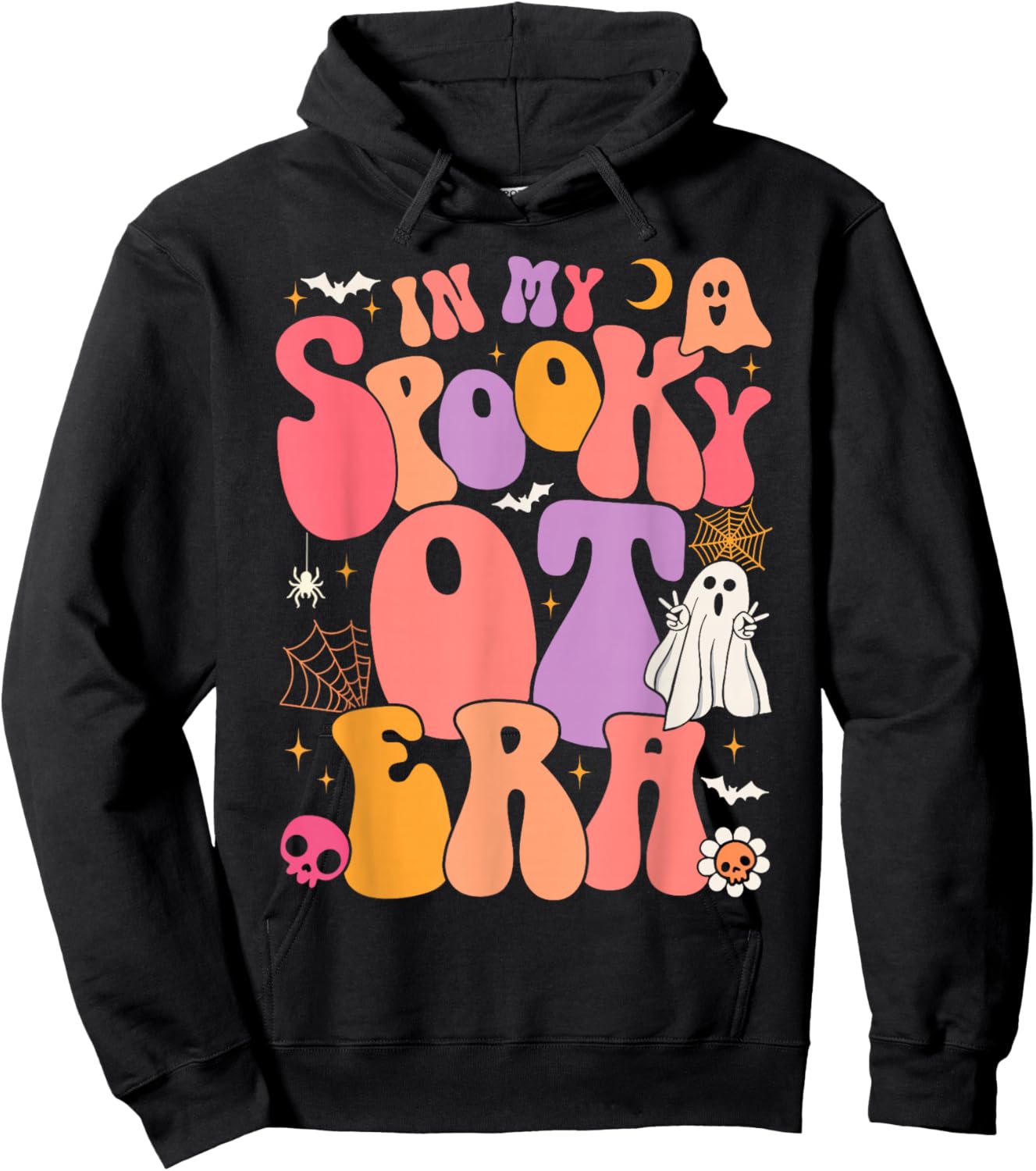 Halloween Groovy In My Spooky OT Era Occupational Therapy Hoodie - Hoodie | Black