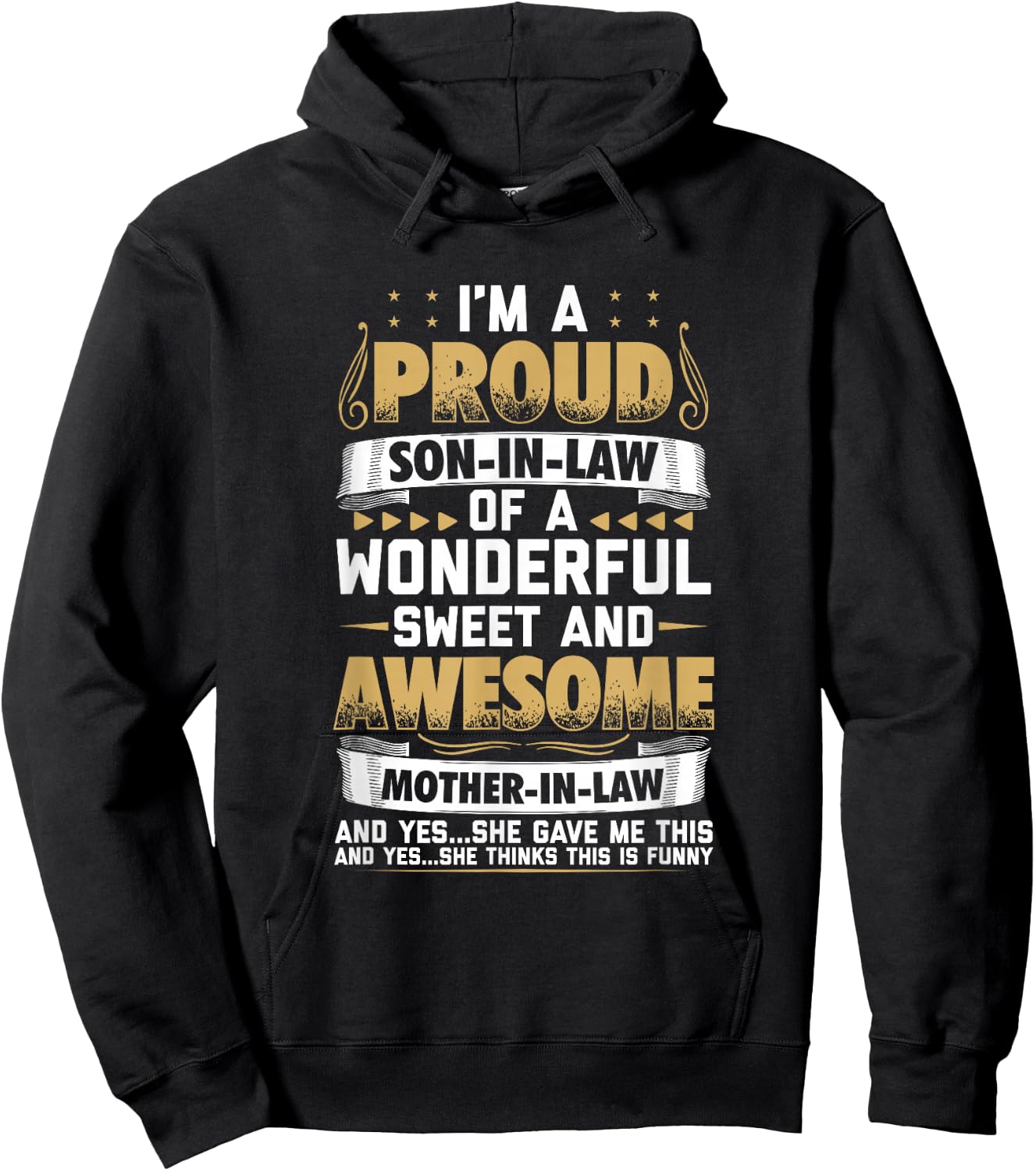 Funny Son in Law from Mother in Law Hoodie - Hoodie | Black