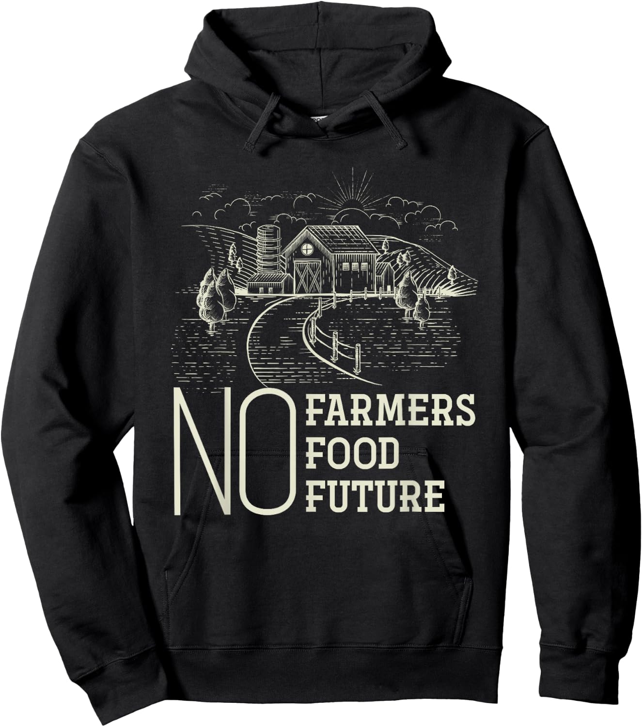 No Farmers No Food No Future Farmer Hoodie - Hoodie | Black