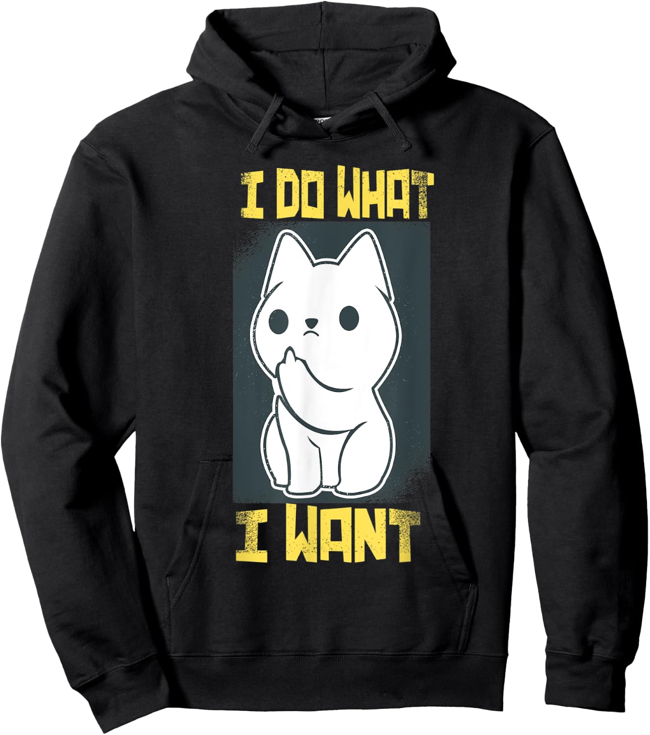 I Do What I Want Funny Cat Kitten Angry Paws Cat Lovers Women Kids Hoodie - Hoodie | Black