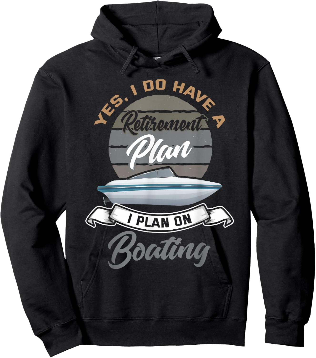 Boating Retirement Shirt Funny Boat Captain Retirement Gift Hoodie - Hoodie | Black