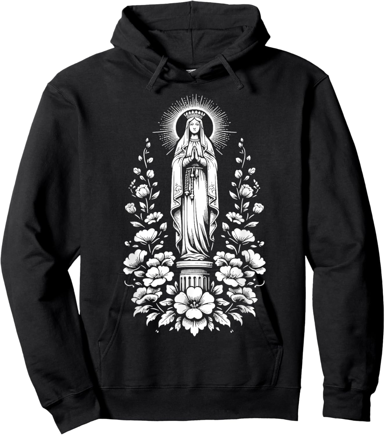 Our Lady of the Pillar Powerful Symbol Mother Saint Mary Hoodie - Hoodie | Black