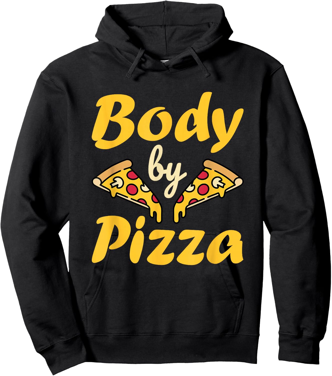 Funny Pepperoni Pizza Slice Body Men Women Hoodie - Hoodie | Black
