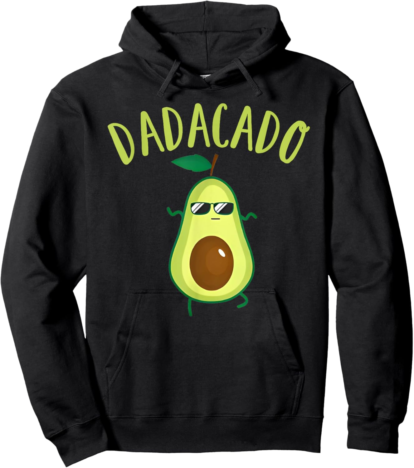 Dadacado Cute Daddy Avocado Pregnant Dad Father Day Gifts Hoodie - Hoodie | Black