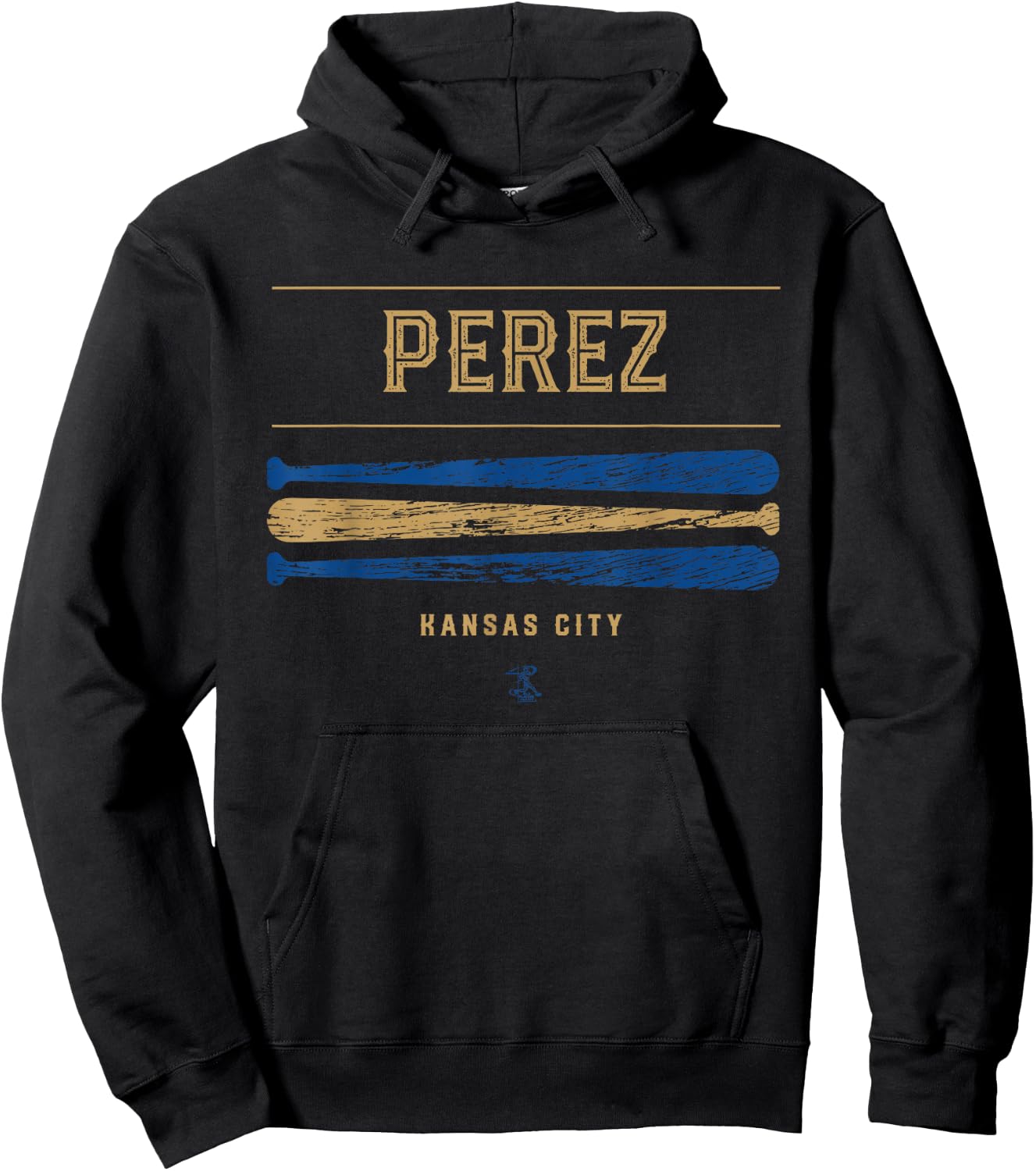 Salvador Perez Vintage Baseball Bat Gameday Hoodie - Hoodie | Black