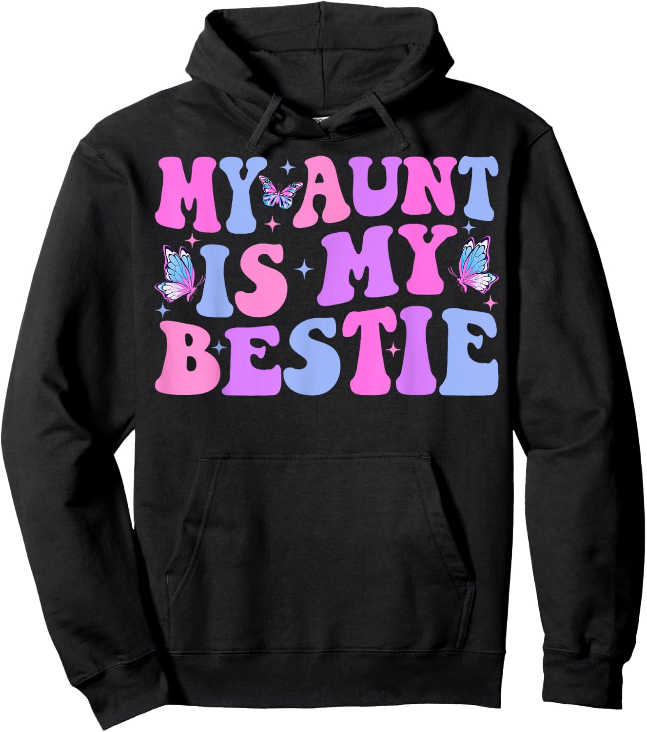 Groovy My Aunt is My Bestie Aunt And niece Matching Hoodie - Hoodie | Black