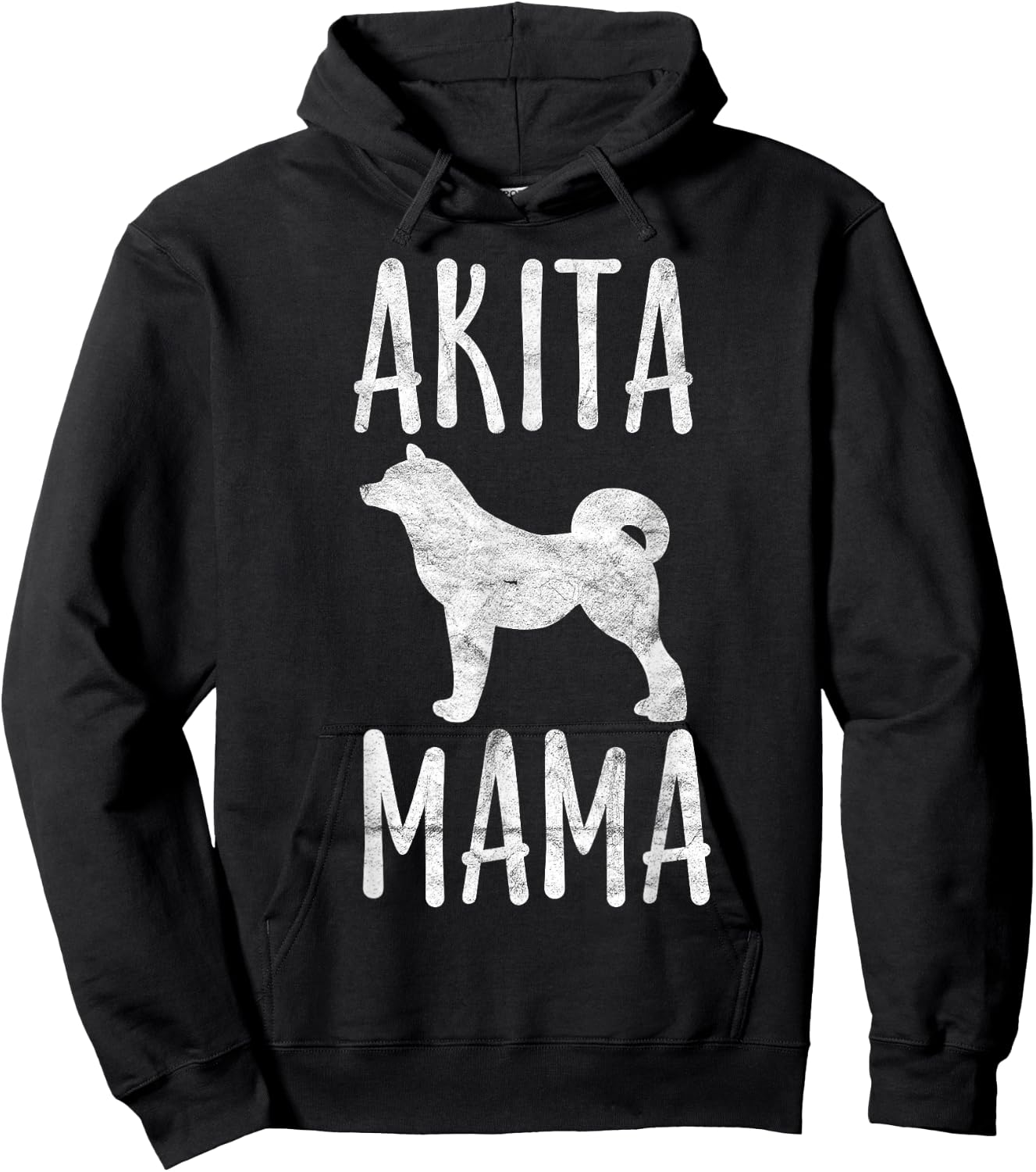 Vintage Akita Mama Gift Akita Mom Pet Dog Owner Mother Hoodie - Hoodie | Black