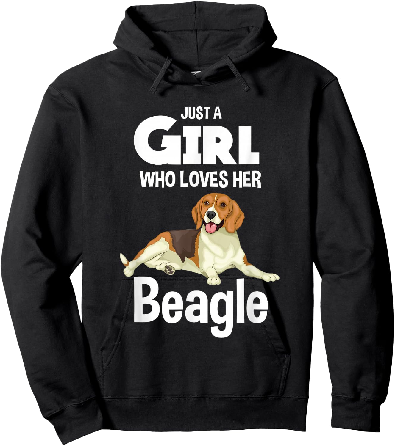 Just A Girl Who Loves Her Beagle Dog Clothes Gift Beagle Hoodie - Hoodie | Black