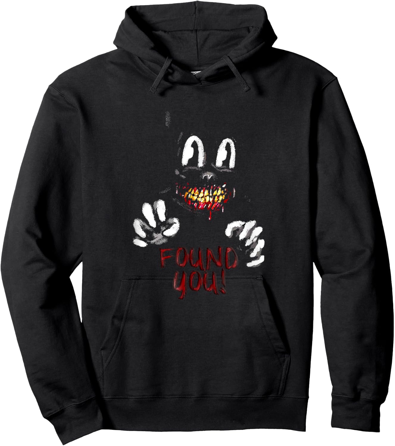 Cartoon cat Creepy Horror trick or treat Hoodie - Hoodie | Black