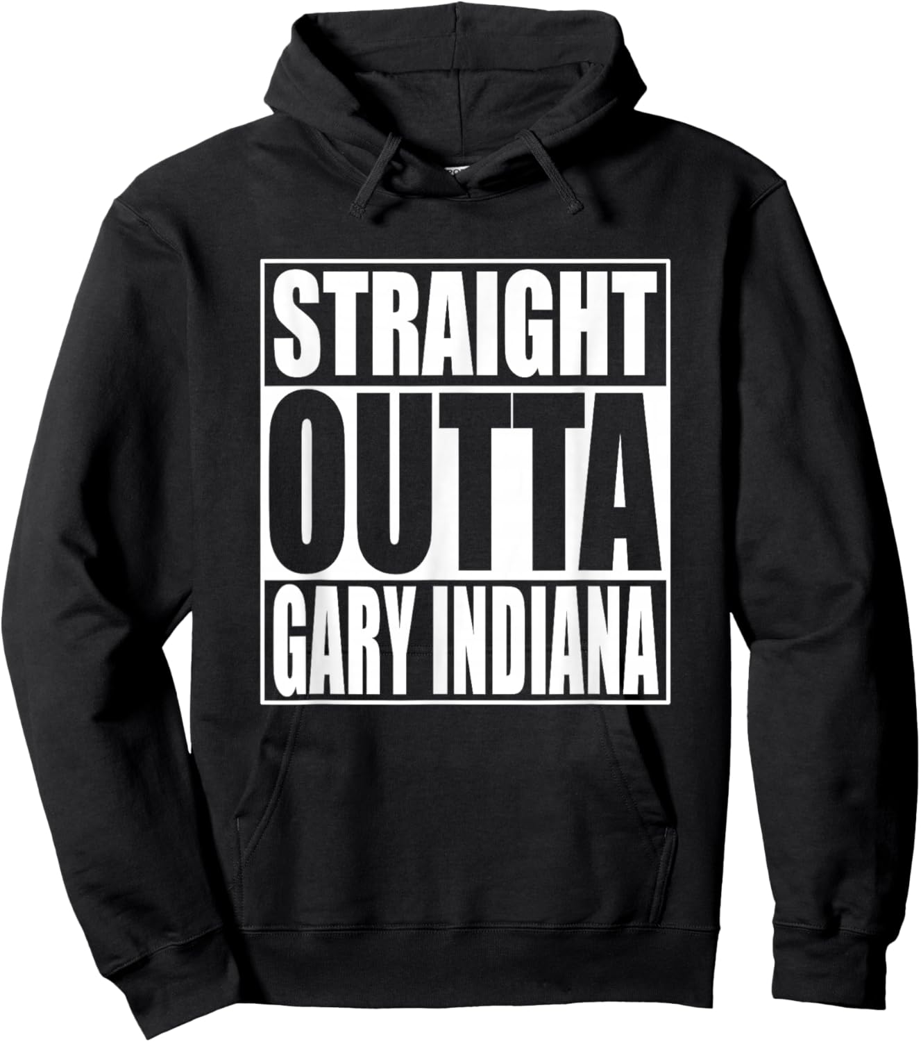 Straight Outta Gary Indiana Hoodie - Hoodie | Black