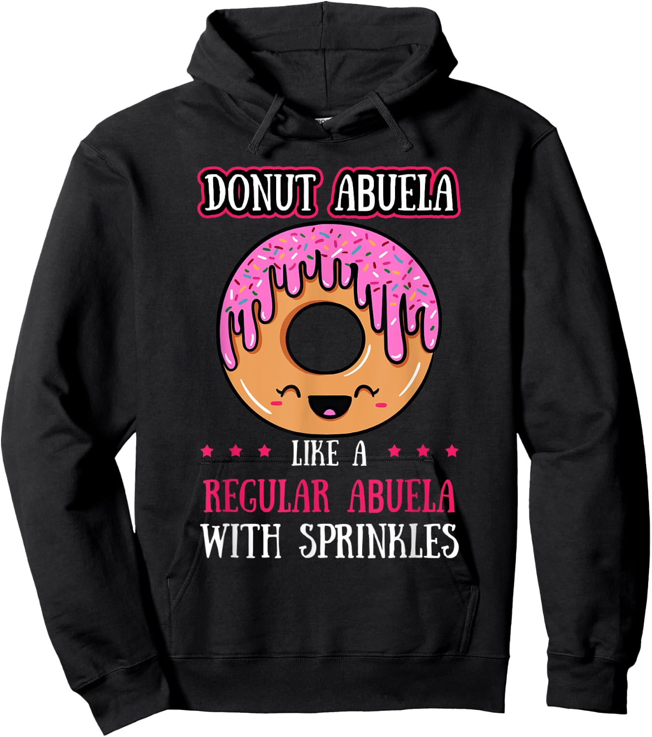 Donut Abuela Doughnut Grandmother Fried Dough Lover Granny Hoodie - Hoodie | Black
