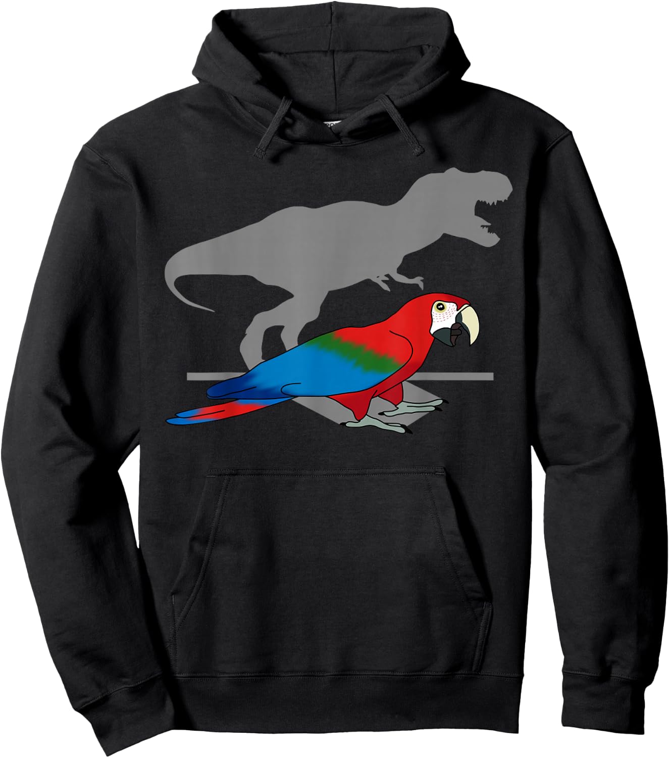 T-rex Green Winged Macaw Birb memes Funny Parrot owner Hoodie - Hoodie | Black