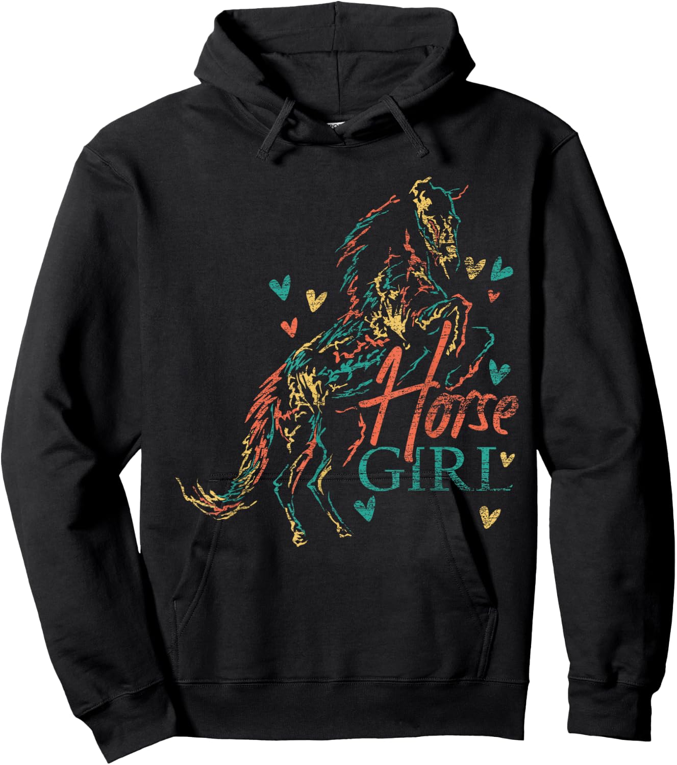 Horseback Rider Horse Girl Equestrian Women Girls Horse Hoodie - Hoodie | Black
