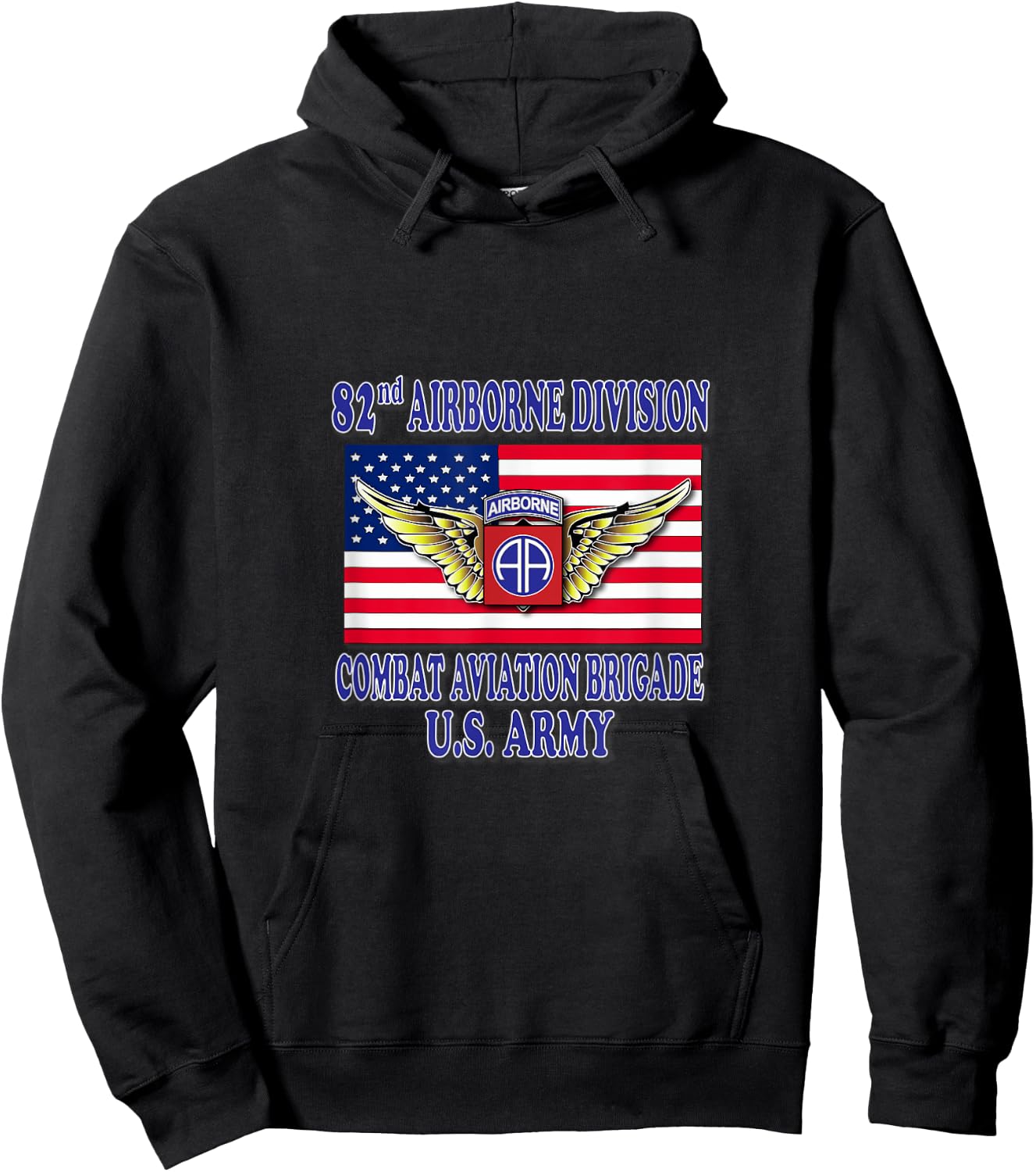 82nd Airborne Combat Aviation Brigade (Front Design) Hoodie - Hoodie | Black
