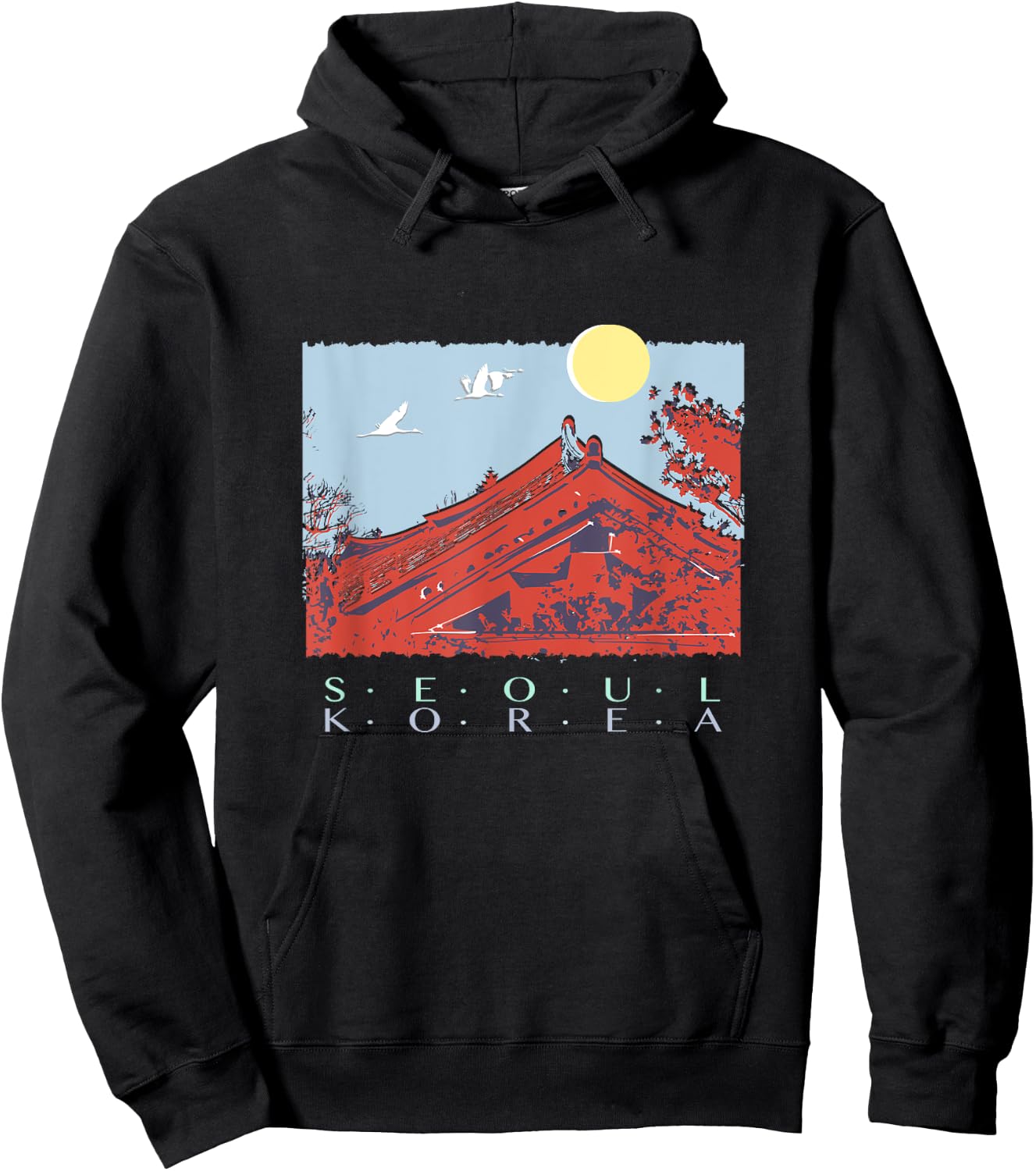 SEOUL, KOREA, Series of Design Seoul, Over the Moon Hoodie - Hoodie | Black