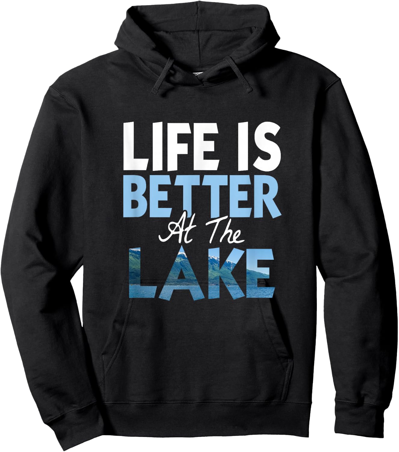 Life is Better at the Lake Fishing Boating Hoodie - Hoodie | Black