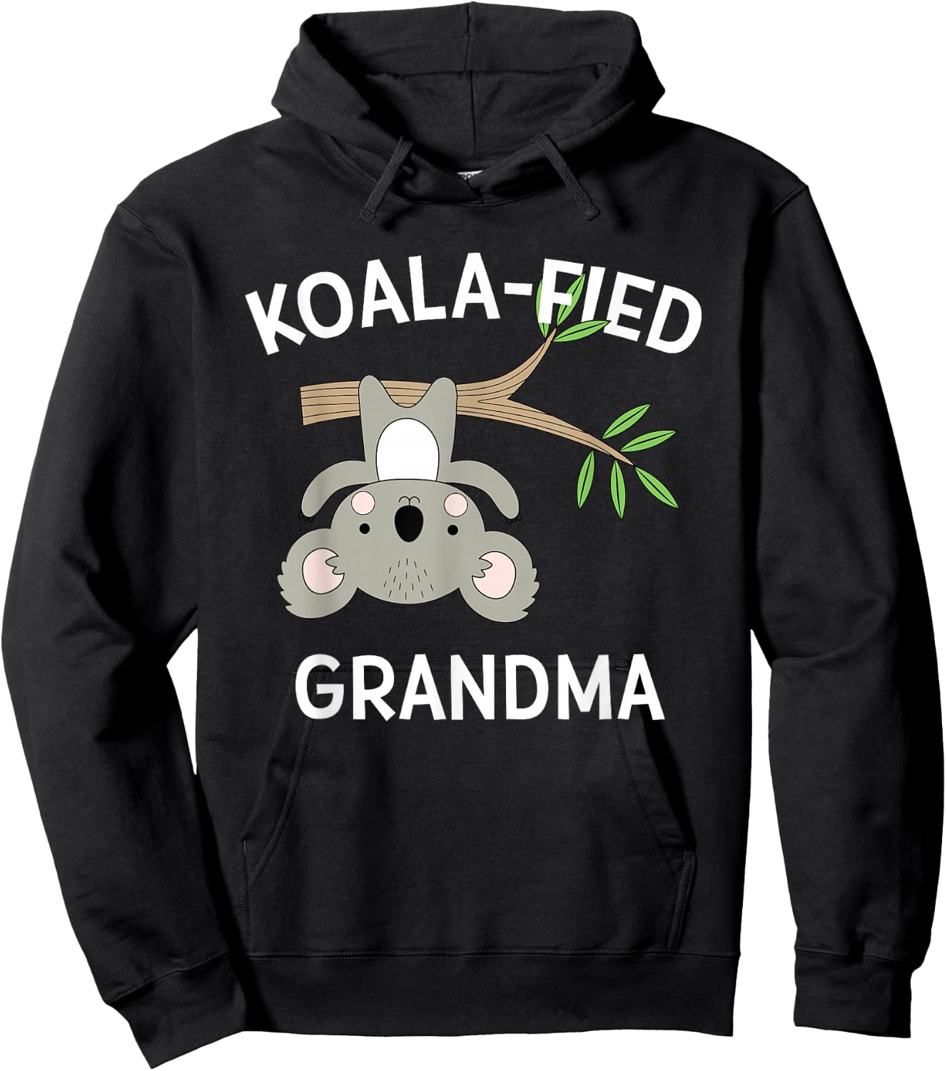 Cute Grandma Gift Koala Pun Funny Sweet Announcement Present Hoodie - Hoodie | Black