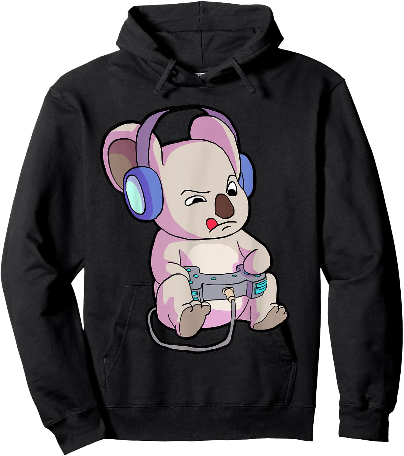 Gamer Shirt for Boys Gaming Gift Teen Girl Funny Koala Shirt Hoodie - Hoodie | Black