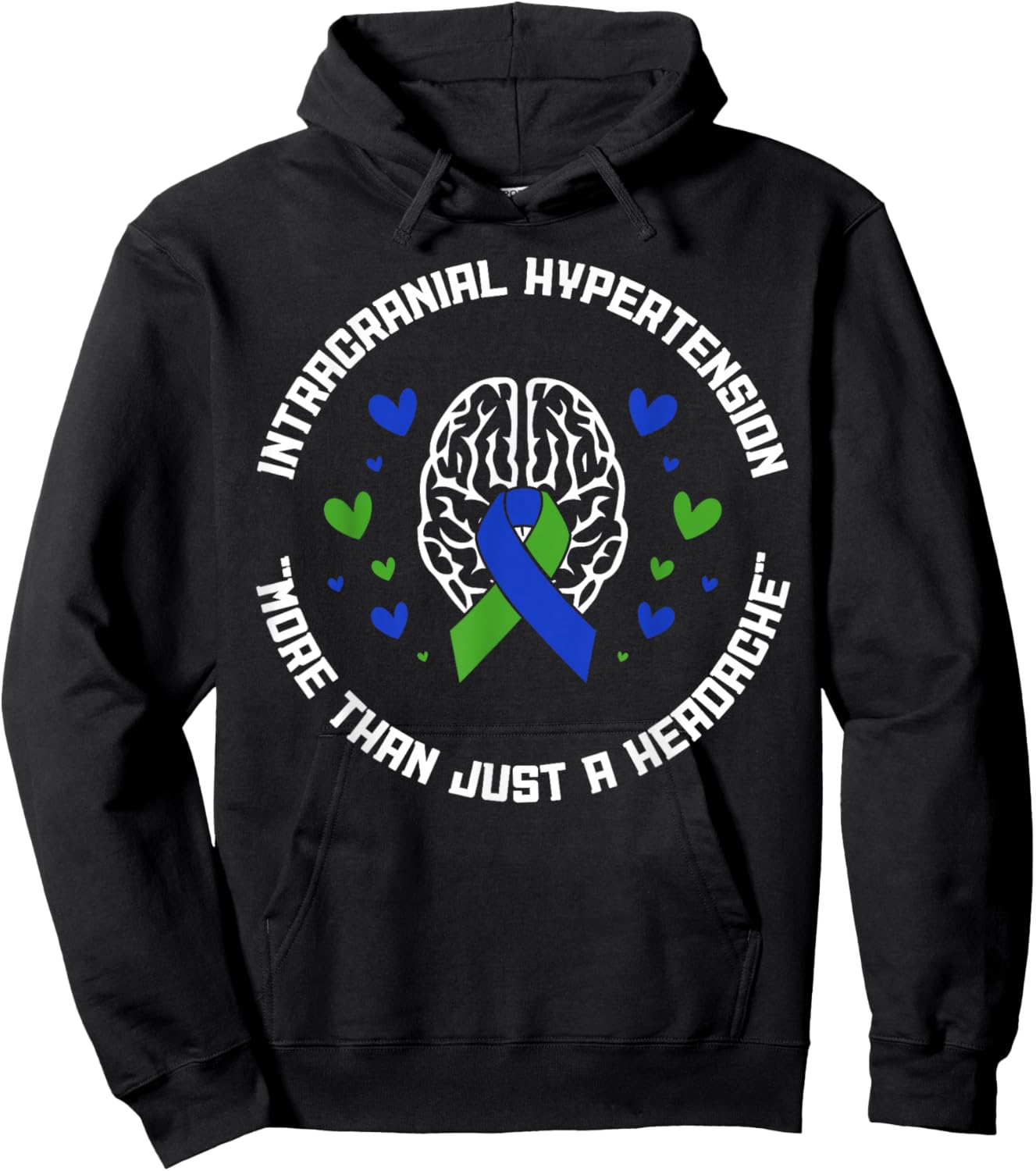 IIH Intracranial Hypertension More Than Just a Headache Hoodie - Hoodie | Black