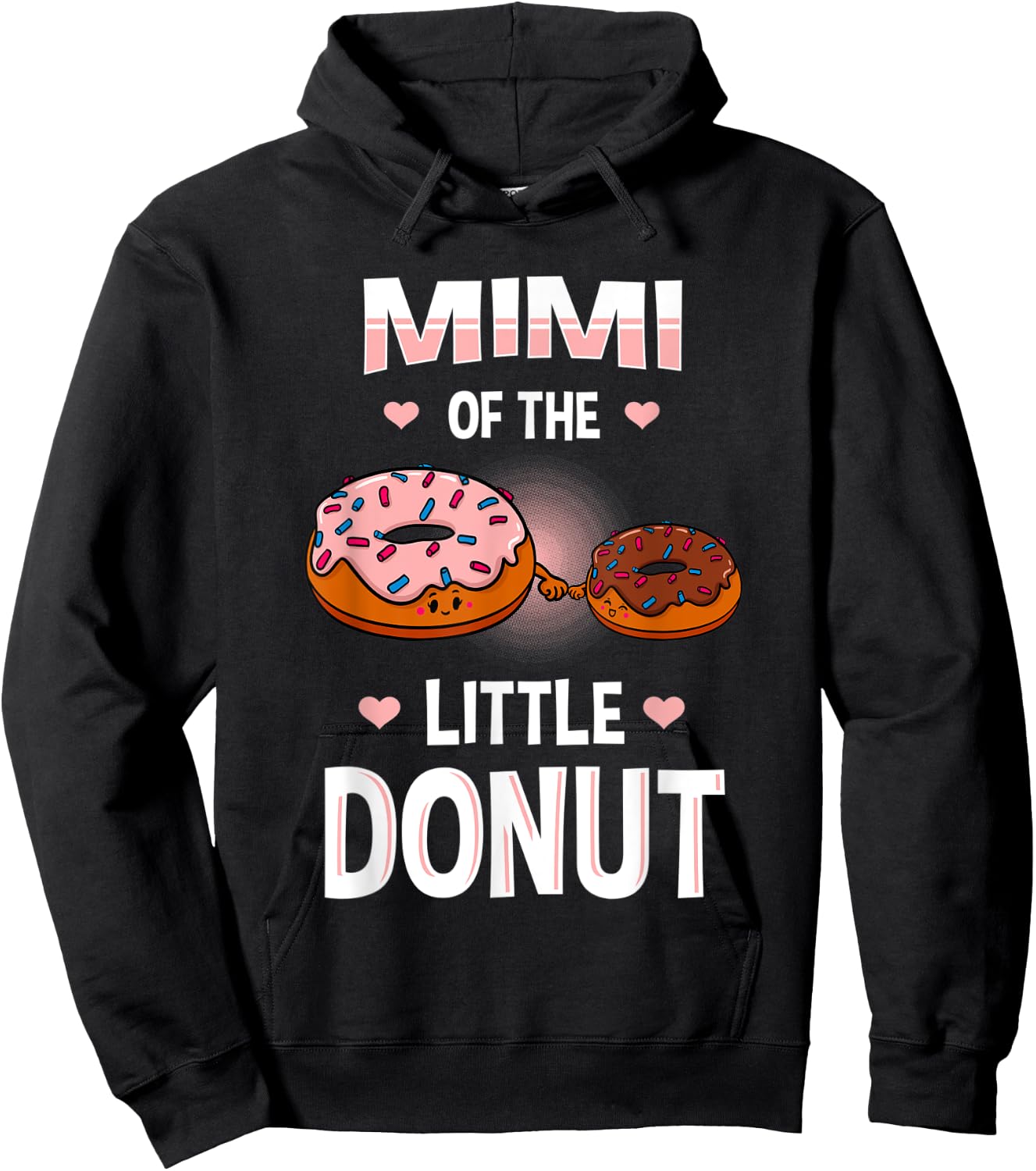 Mimi Of The Little Donut Gender Reveal Announcement Hoodie - Hoodie | Black