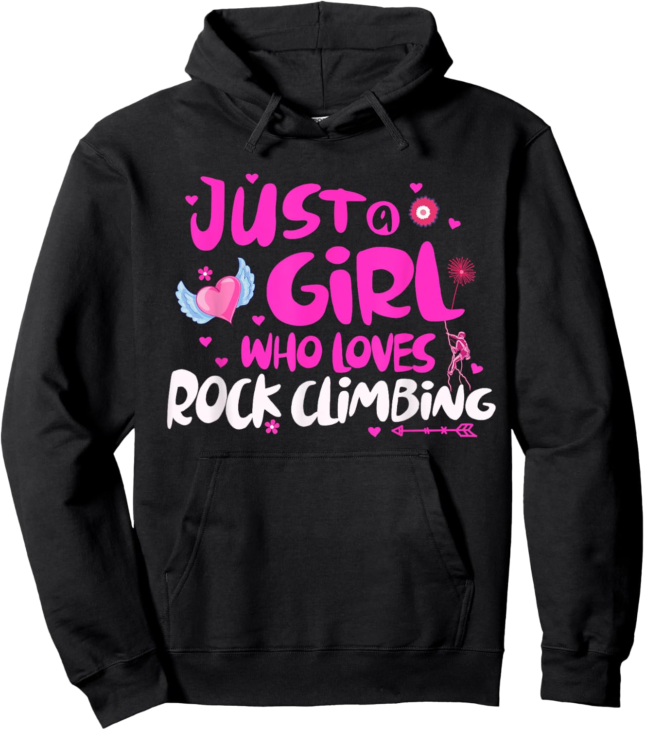 Just a Girl Who Loves Rock Climbing Hoodie - Hoodie | Black