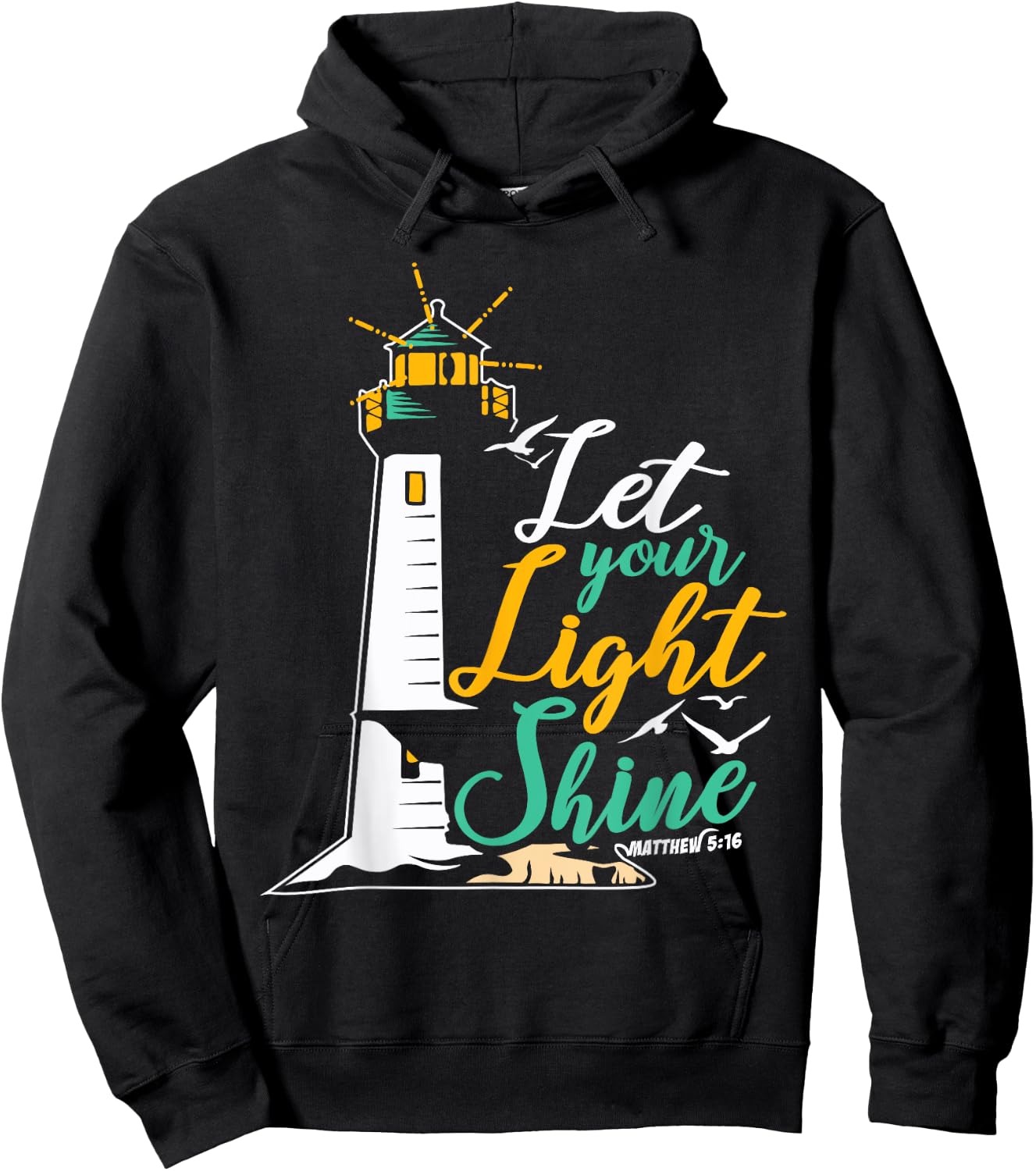 Christianity Jesus God Lighthouse - let your light shine Hoodie - Hoodie | Black