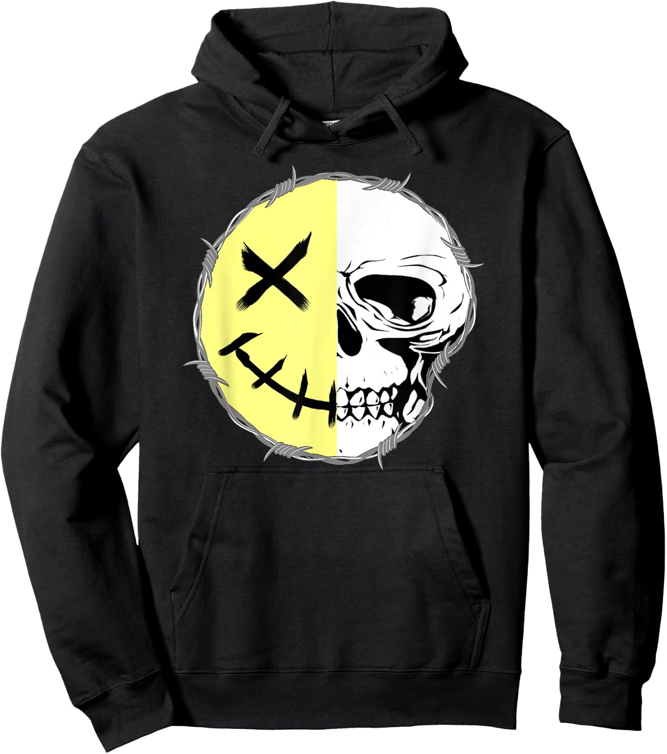 Smile Skull Skeleton Face Skull Hoodie - Hoodie | Black