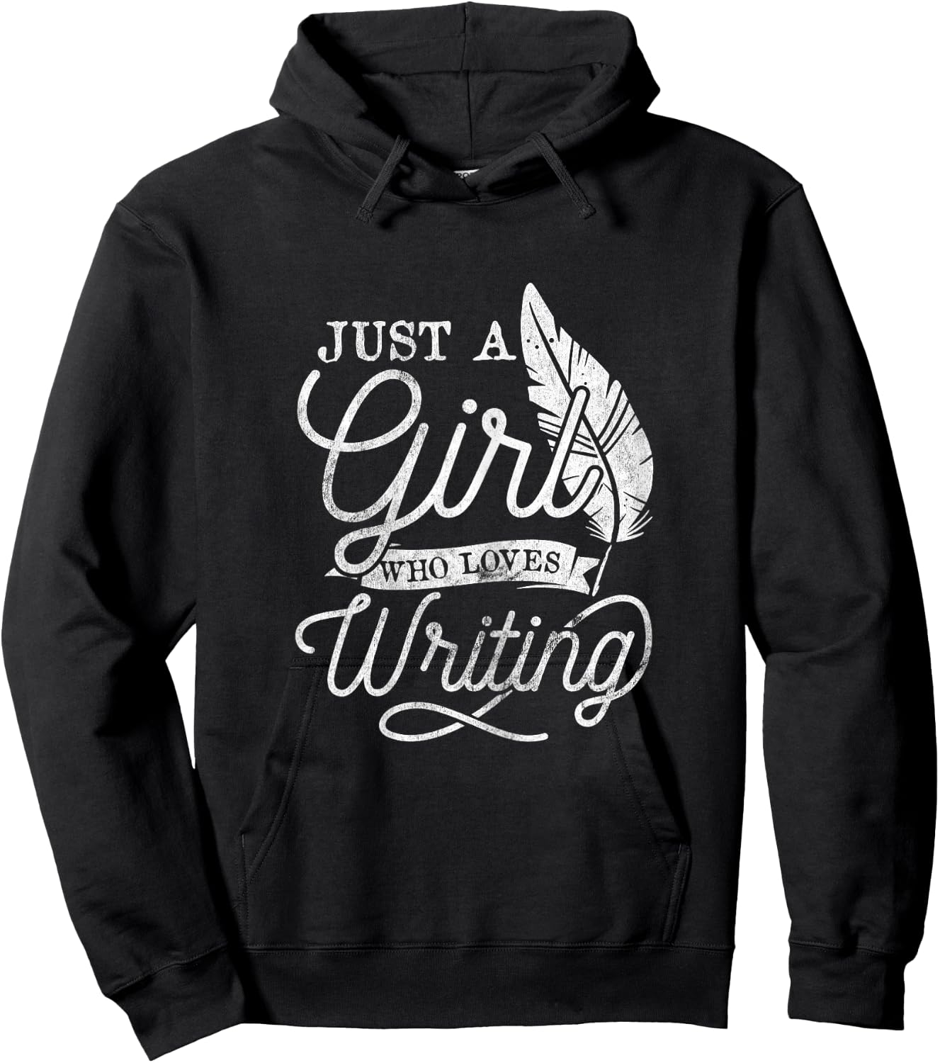 Girl Who Loves Writing Author Writer Hoodie - Hoodie | Black