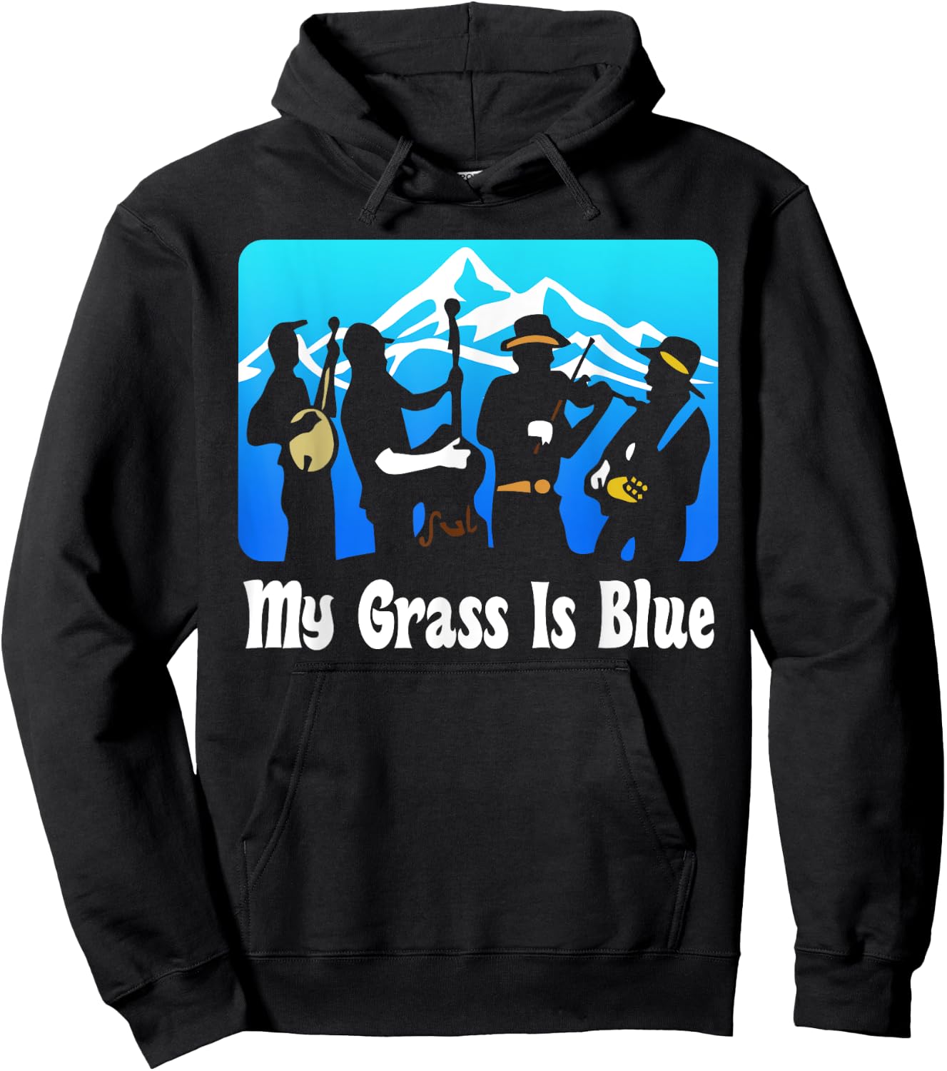 My Grass Is Blue Gift, Bluegrass Gift, Music Gesch Hoodie - Hoodie | Black
