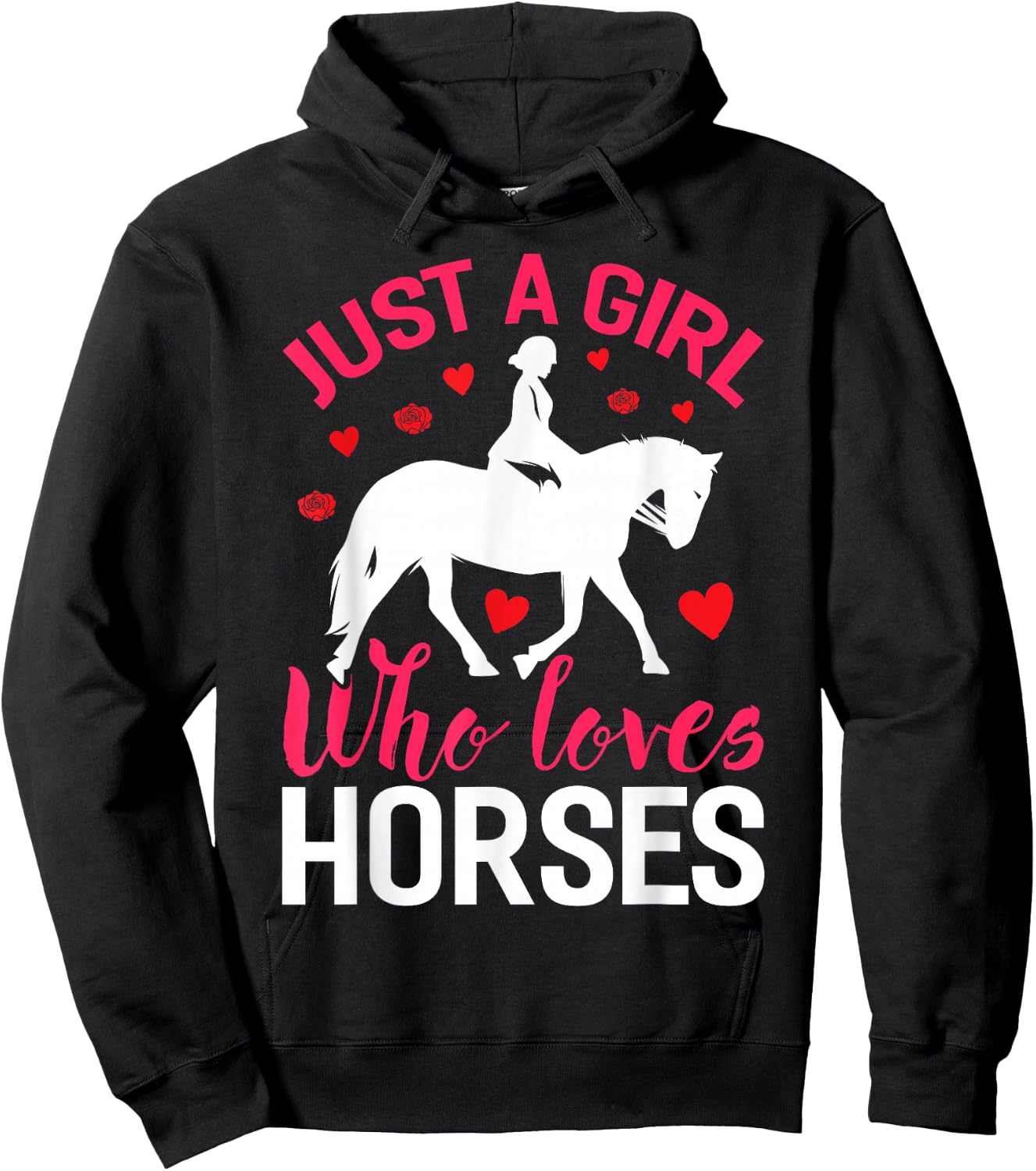 Horse Girl Just A Girl Who Love Horses Hoodie - Hoodie | Black